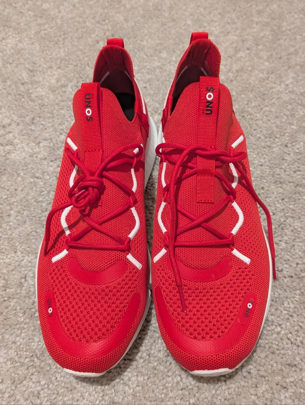 NWT UNOS BY SZ Red Fashion Sneakers Men 9.5-10.5 Women 11-12